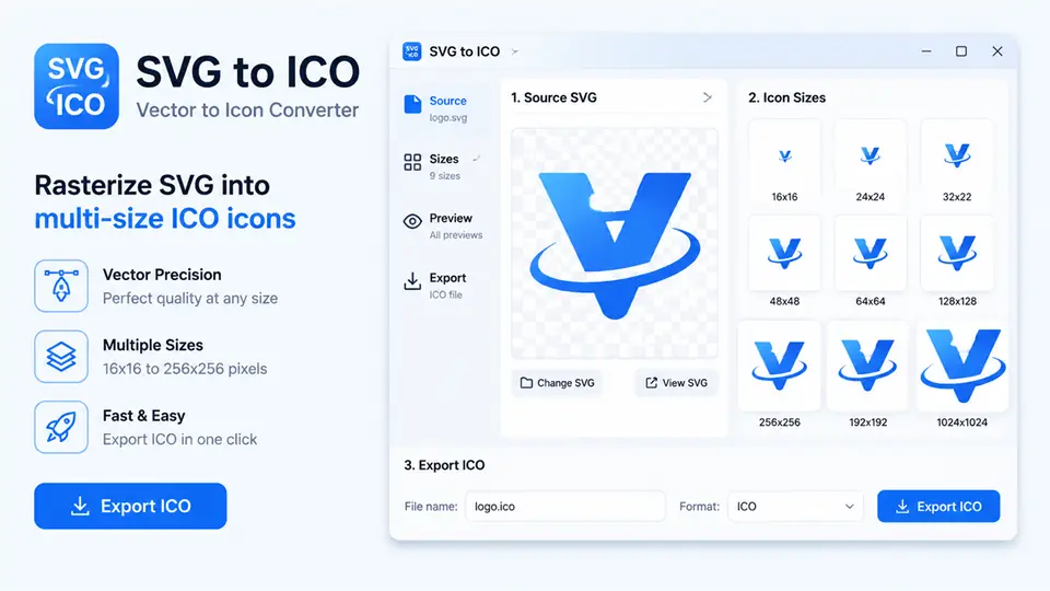 SVG to ICO converter preview